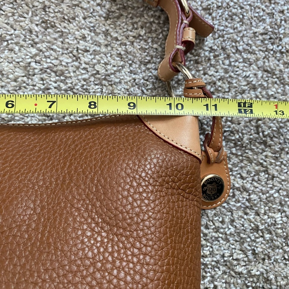 Vintage Dooney and Bourke Saddle Pebble Leather Small Shoulder Bag with Hangtag - Picture 12 of 14